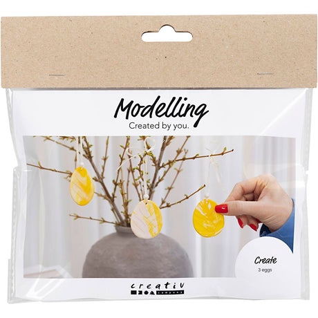 Creativ company http: www.cchobby.nl mini-hobbyset-boetseren-ei-lichtgeel-pastelkleuren-1-doos