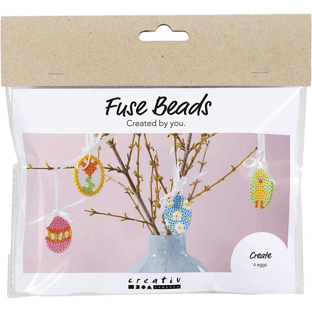 Creativ company http: www.cchobby.nl mini-hobbyset-strijkkralen-hangende-eierdecoraties-diverse-kleuren-1-doos
