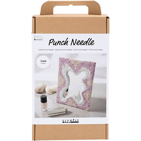 Creativ company https: www.cchobby.nl hobbyset-punch-needle-spiegel-pastelkleuren-1-doos