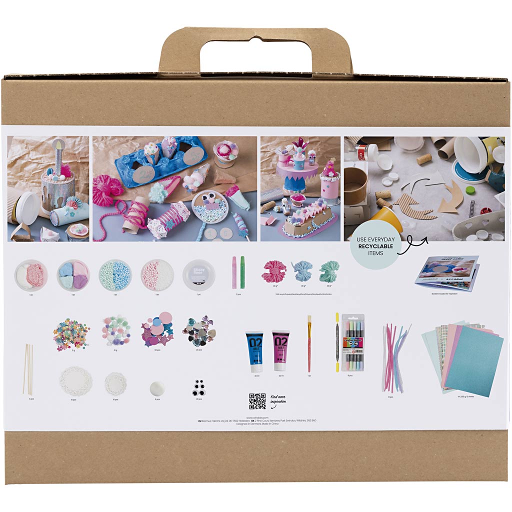 Creative company http: www.cchobby.nl maxi-creatieve-box-lekkere-taarten-taart-en-zoetigheid-diverse-kleuren-1-doos