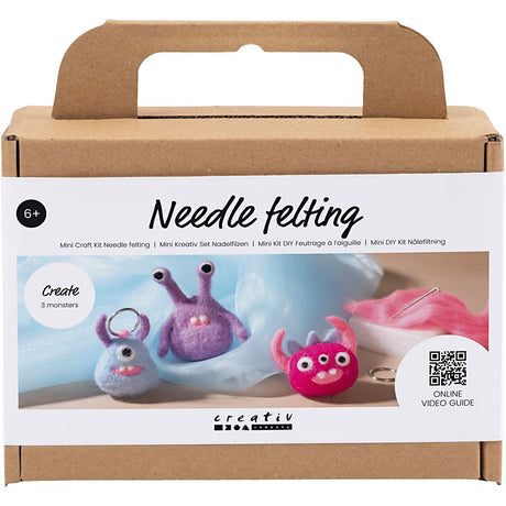 Creativ company https: www.cchobby.nl mini-hobbyset-naaldvilten-monster-diverse-kleuren-1-doos