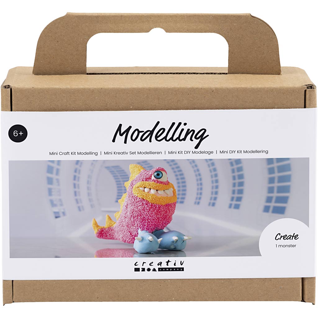 Creativ company http: www.cchobby.nl mini-hobbyset-boetseren-monster-freddy-neon-roze-1-doos