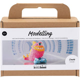 Creativ company http: www.cchobby.nl mini-hobbyset-boetseren-monster-freddy-neon-roze-1-doos