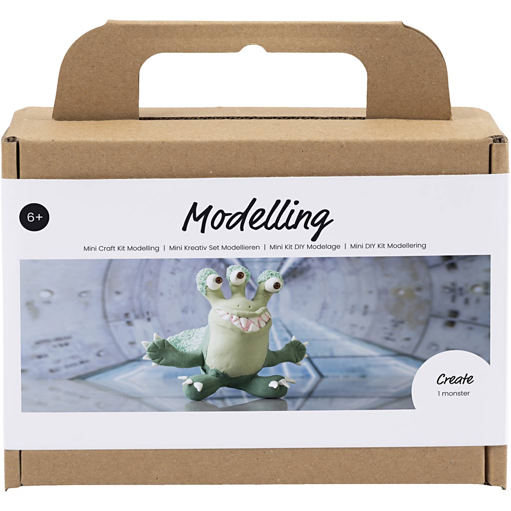 Creativ company http: www.cchobby.nl mini-hobbyset-boetseren-monster-lulu-lichtgroen-donkergroen-1-doos