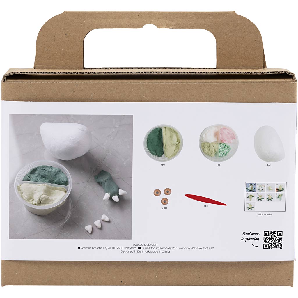 Creativ company http: www.cchobby.nl mini-hobbyset-boetseren-monster-lulu-lichtgroen-donkergroen-1-doos