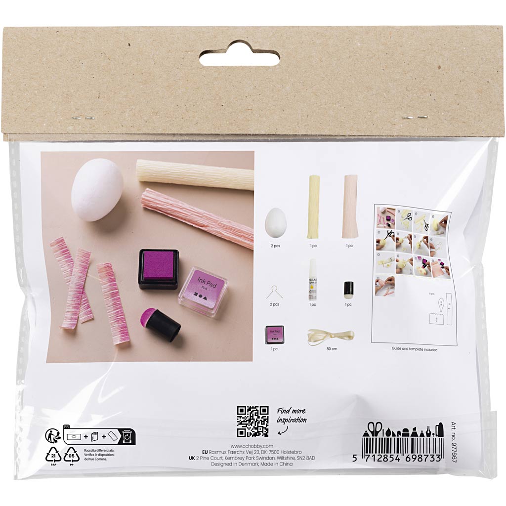 Creativ company mini hobbyset crepepapier paaseieren