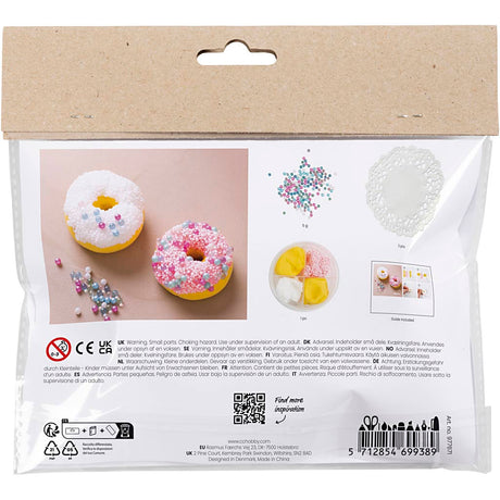 Creativ company http: www.cchobby.nl mini-hobbyset-boetseren-donuts-roze-turquoise-wit-geel-1-doos