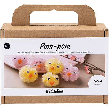 Creativ company http: www.cchobby.nl mini-hobbyset-pompom-kuikens-diverse-kleuren-1-doos