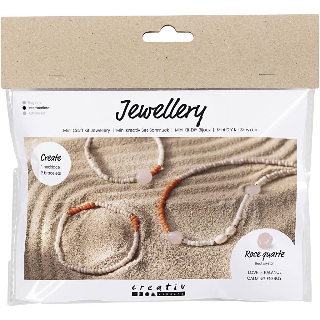 Creative company http: www.cchobby.nl mini-hobbyset-sieraden-rozenkwarts-ketting-en-armband-1-doos