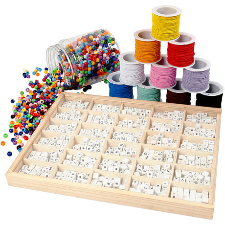 Creativ company http: www.cchobby.nl groepsset-letterkralen-voor-je-armband-1-set-97768