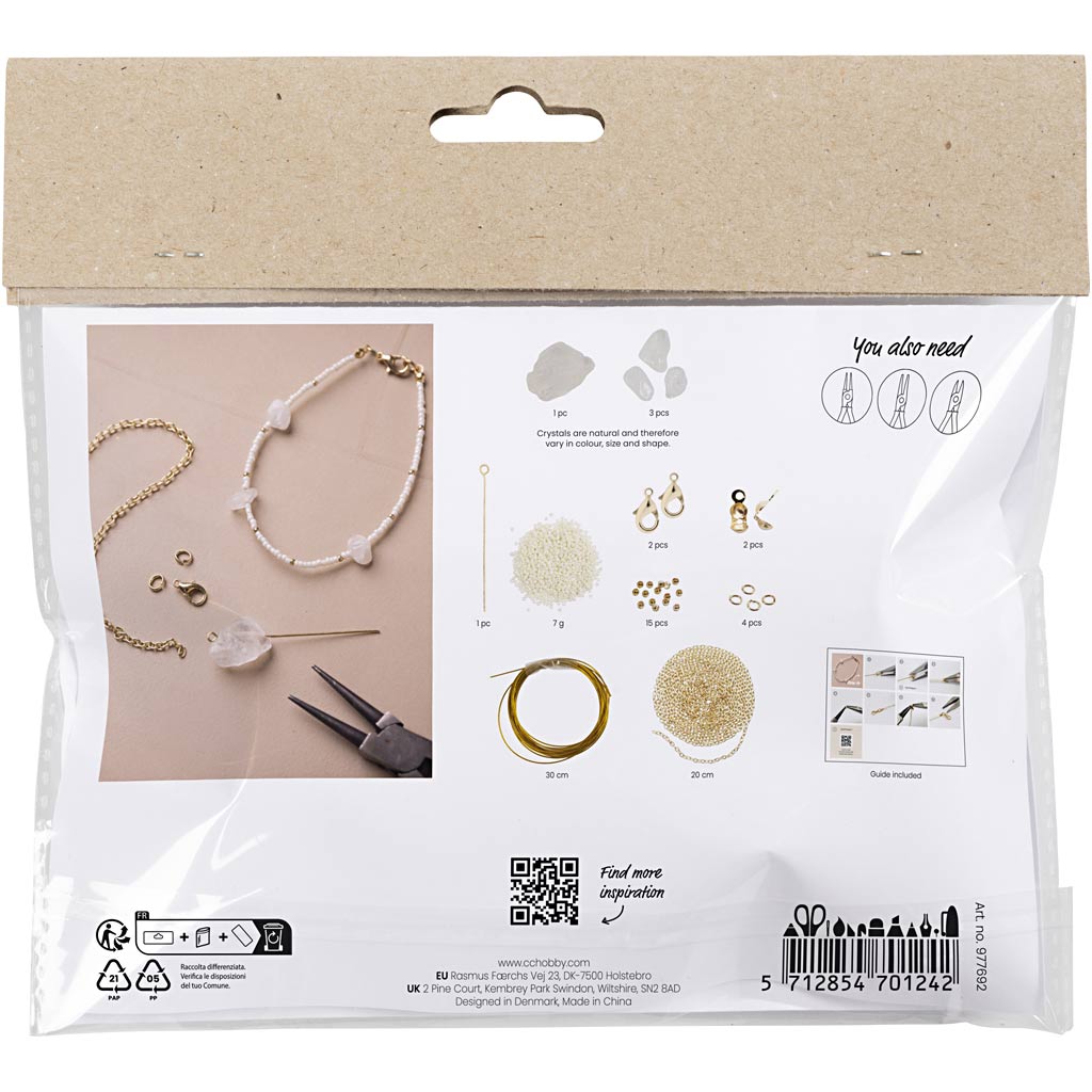 Creative company http: www.cchobby.nl mini-hobbyset-sieraden-armband-met-bergkristal-1-doos