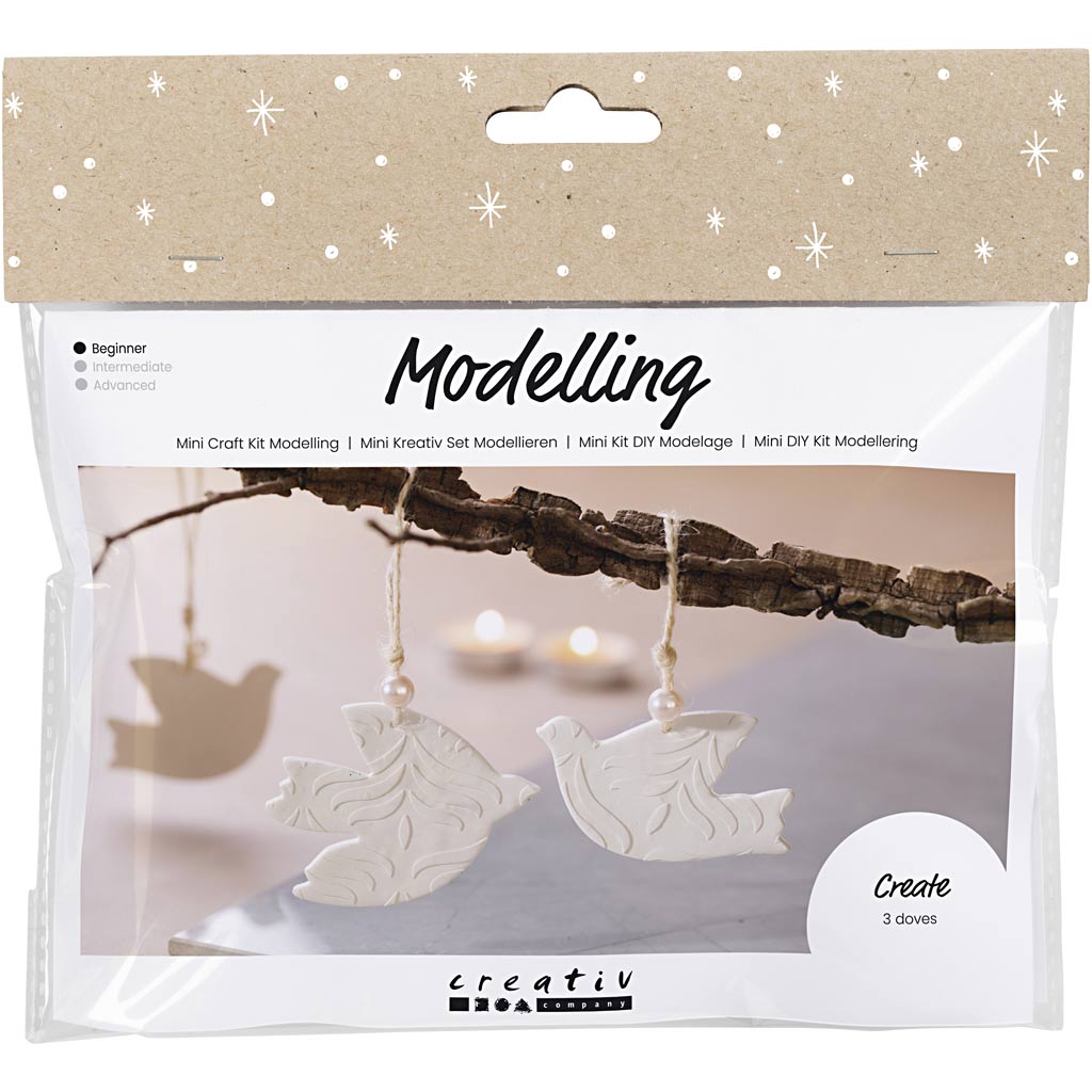 Creativ company http: www.cchobby.nl mini-hobbyset-boetseren-duiven-off-white-1-doos