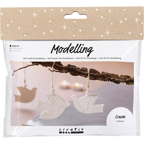 Creativ company http: www.cchobby.nl mini-hobbyset-boetseren-duiven-off-white-1-doos
