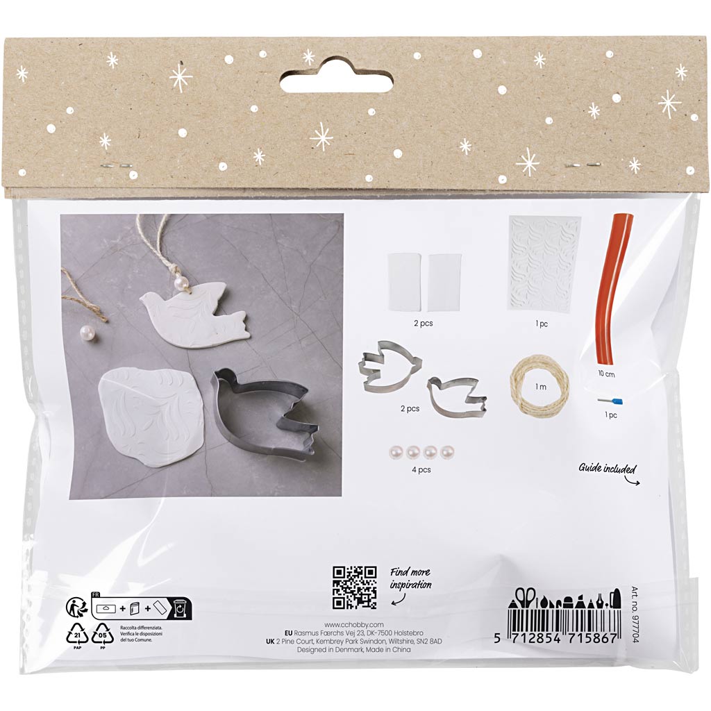 Creativ company http: www.cchobby.nl mini-hobbyset-boetseren-duiven-off-white-1-doos
