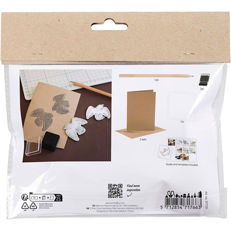 Creativ company https: www.cchobby.nl mini-hobbyset-foam-druk-kaart-met-duiven-beige-1-doos
