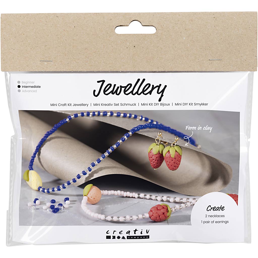 Creativ company http: www.cchobby.nl mini-hobbyset-sieraden-halsketting-en-oorbellen-koningsblauw-1-doos