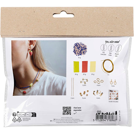 Creativ company http: www.cchobby.nl mini-hobbyset-sieraden-halsketting-en-oorbellen-koningsblauw-1-doos