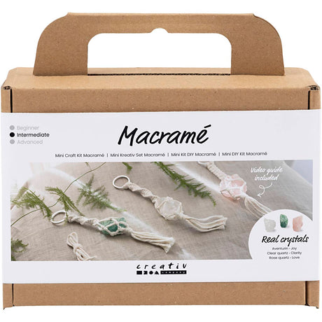 Creativ company cc mini hobbyset macramé sleutelhangers kristallen