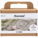 Creativ company http: www.cchobby.nl mini-hobbyset-macrame-dromenvanger-met-rozenkwarts-lichtroze-wit-1-doos
