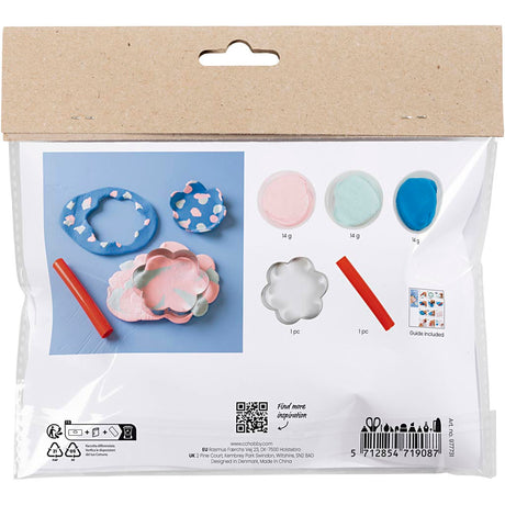 Creativ company http: www.cchobby.nl mini-hobbyset-boetseren-kommen-pastel-blauw-lichtroze-1-doos