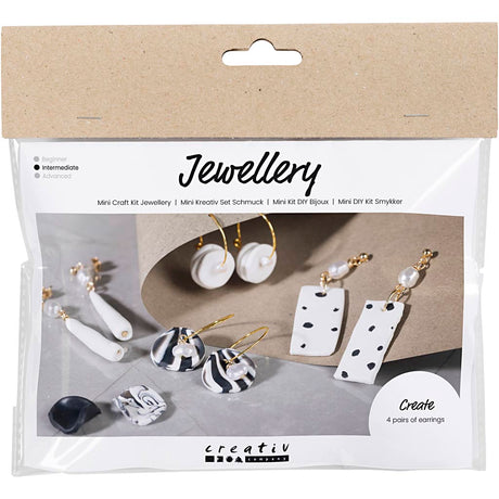 Creativ company https: www.cchobby.nl mini-hobbyset-sieraden-oorbellen-zwart-wit-1-doos