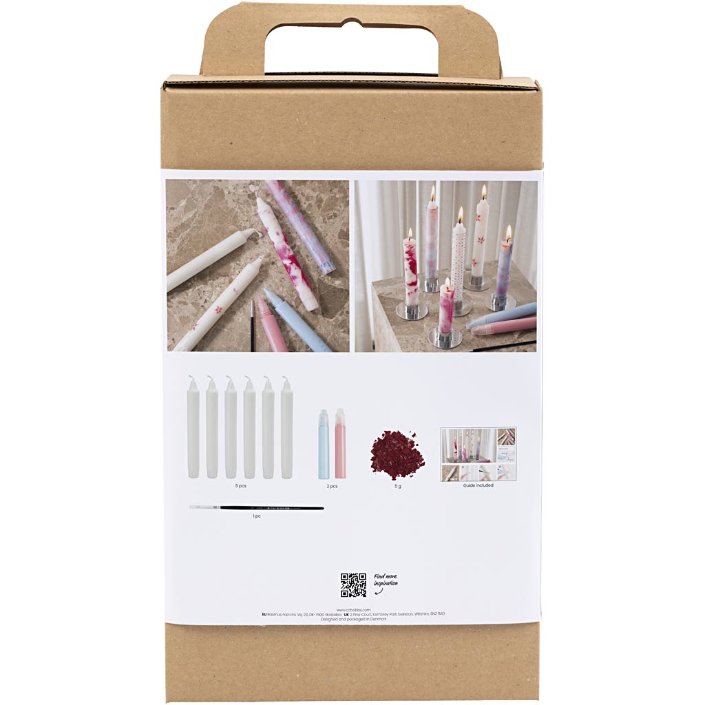 Creativ company cc hobbyset kaarsen decoreren versierde spitse kaarsen
