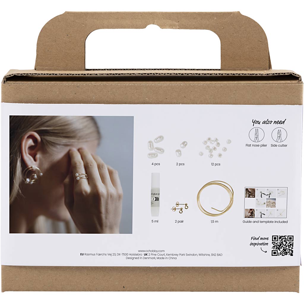 Creativ company cc mini hobbyset sieraden oorbellen van metaaldraad