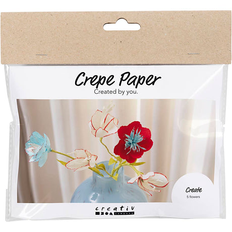 Creativ company http: www.cchobby.nl mini-hobbyset-crepepapier-bloemen-van-crepepapier-pastelkleuren-1-doos