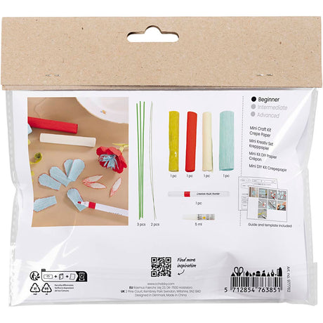 Creativ company http: www.cchobby.nl mini-hobbyset-crepepapier-bloemen-van-crepepapier-pastelkleuren-1-doos