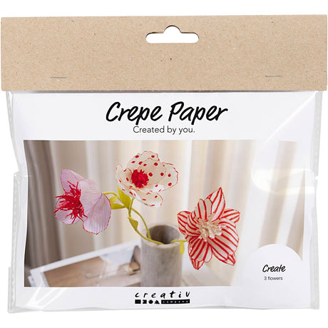 Creativ company http: www.cchobby.nl mini-hobbyset-crepepapier-bloemen-pastelkleuren-1-doos