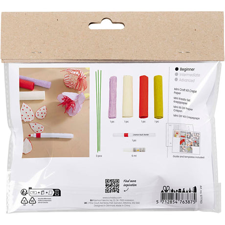 Creativ company http: www.cchobby.nl mini-hobbyset-crepepapier-bloemen-pastelkleuren-1-doos