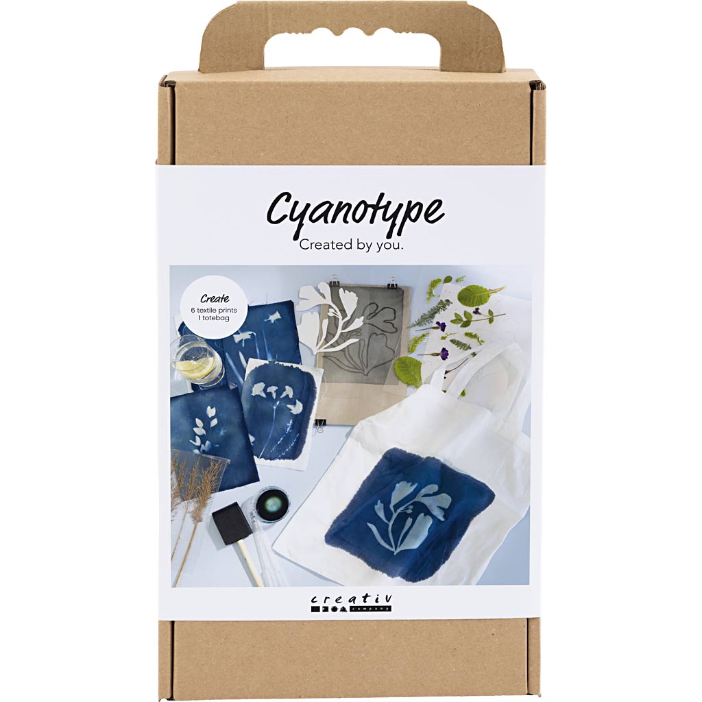 Creativ company http: www.cchobby.nl hobbyset-cyanotypie-textiel-blauw-1-doos