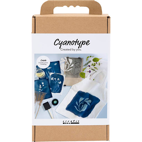 Creativ company http: www.cchobby.nl hobbyset-cyanotypie-textiel-blauw-1-doos