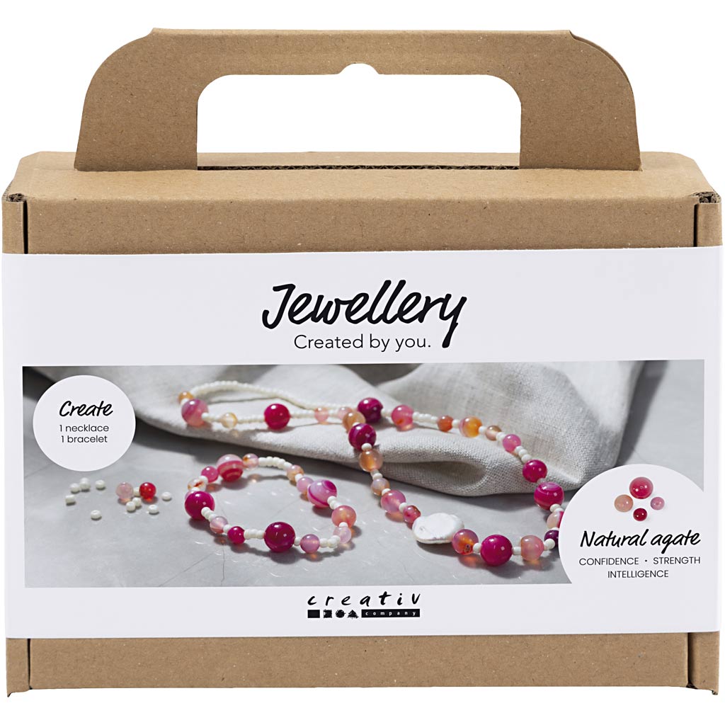 Creativ company http: www.cchobby.nl mini-hobbyset-sieraden-halsketting-en-armband-roze-1-doos