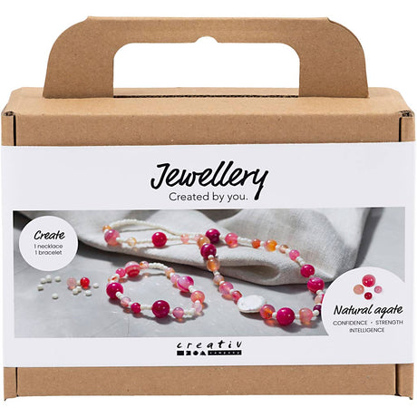 Creativ company http: www.cchobby.nl mini-hobbyset-sieraden-halsketting-en-armband-roze-1-doos