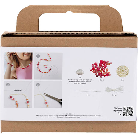 Creativ company http: www.cchobby.nl mini-hobbyset-sieraden-halsketting-en-armband-roze-1-doos