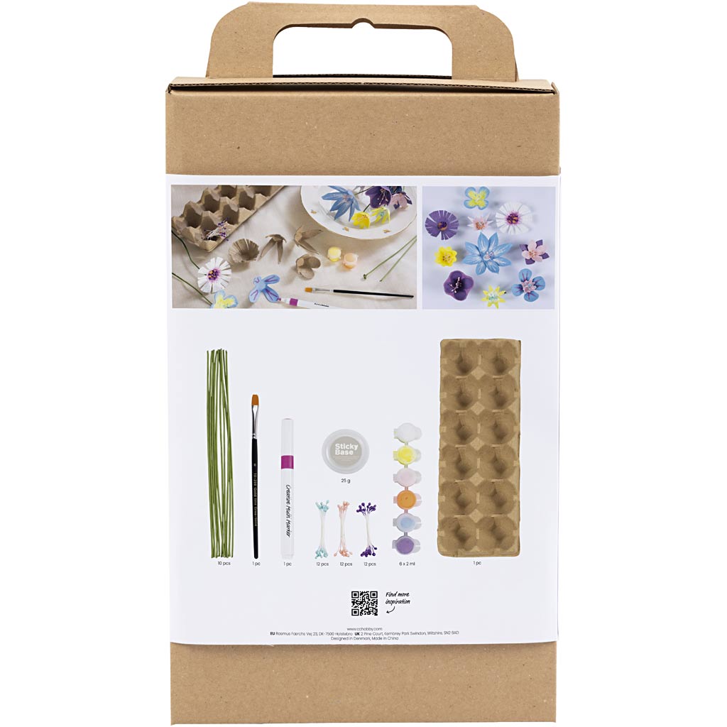 Creativ company http: www.cchobby.nl hobbyset-bloemen-van-eierdozen-pastelkleuren-1-doos