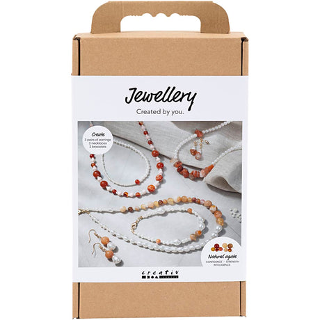 Creativ company http: www.cchobby.nl hobbyset-sieraden-beige-burnt-orange-wit-parelmoer-1-doos