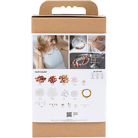 Creativ company http: www.cchobby.nl hobbyset-sieraden-beige-burnt-orange-wit-parelmoer-1-doos