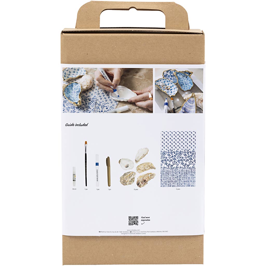 Creativ company hobbyset decoupage oesterschelpen blauw