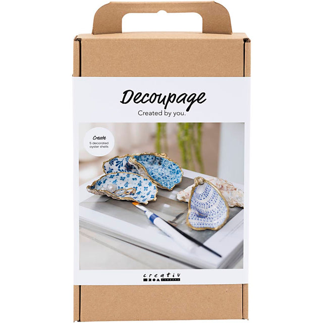 Creativ company hobbyset decoupage oesterschelpen blauw