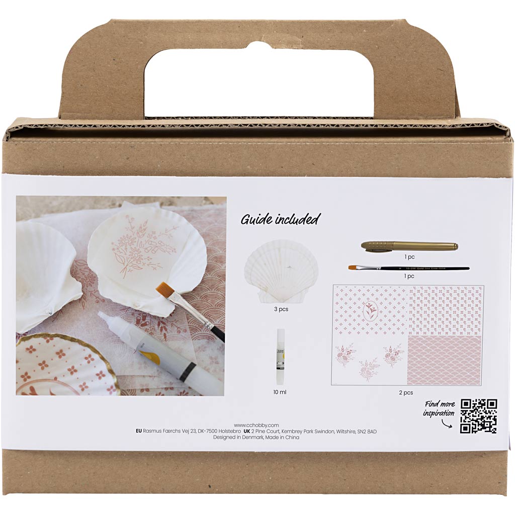 Creativ company mini hobbyset decoupage mosselschelpen lichtroze