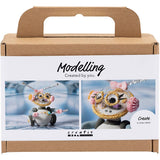 Creativ company mini hobbyset robot boetseren grijs en roze