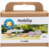 Creativ company http: www.cchobby.nl mini-hobbyset-boetseren-steen-met-insect-grijs-lichtroze-licht-turquoise-1-doos