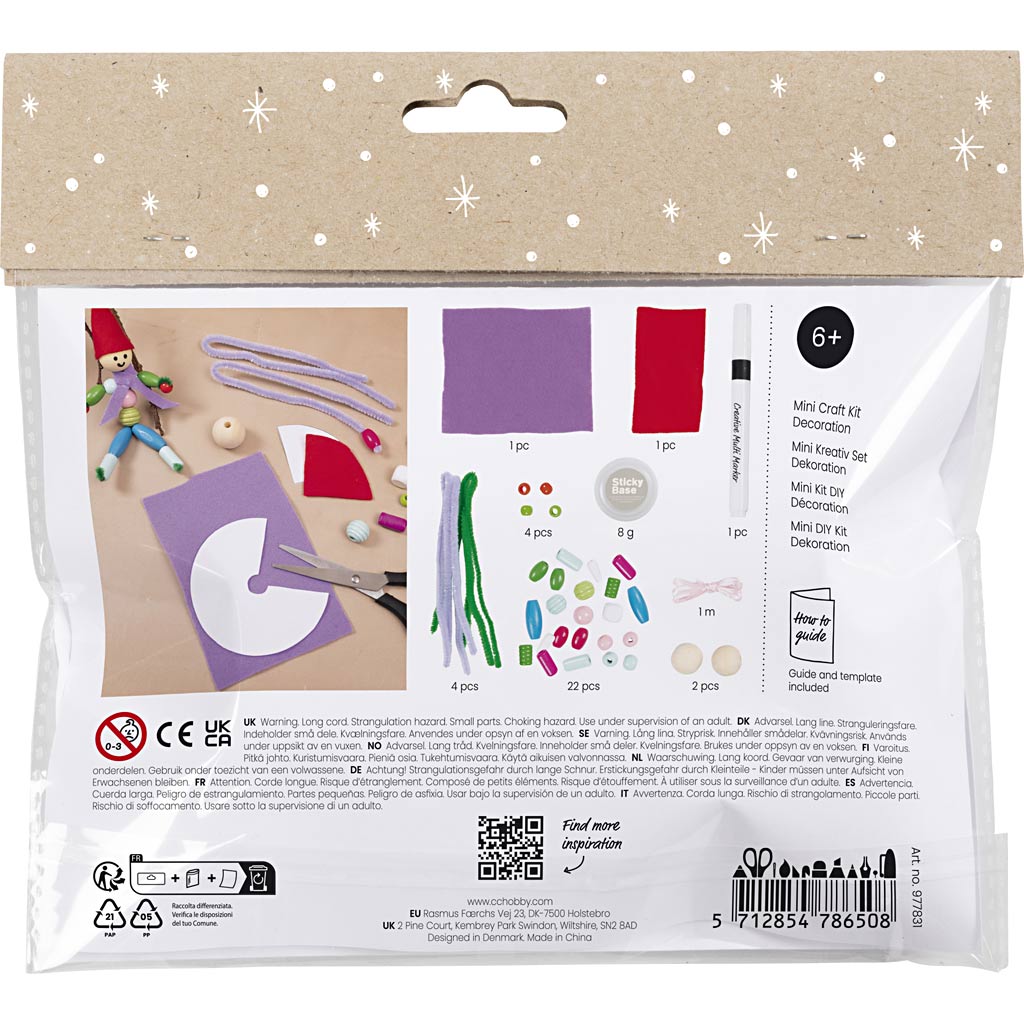 Creativ company http: www.cchobby.nl mini-hobbyset-decoratie-kerstkabouters-diverse-kleuren-1-doos