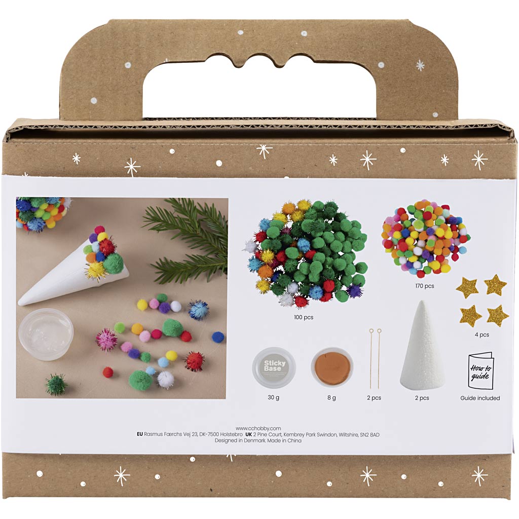 Creativ company http: www.cchobby.nl mini-hobbyset-decoratie-kerstboom-diverse-kleuren-1-doos