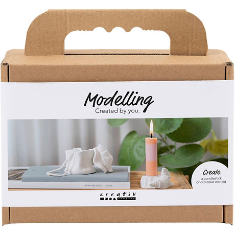 Creativ company http: www.cchobby.nl mini-hobbyset-boetseren-kandelaar-met-schelpen-off-white-1-doos