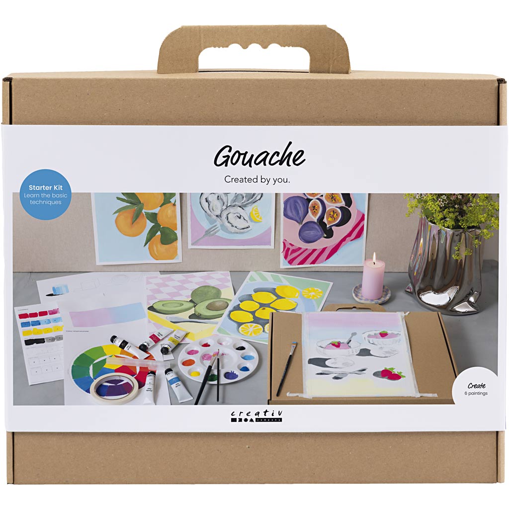 Creativ company http: www.cchobby.nl starter-hobbyset-gouache-schilderijen-diverse-kleuren-1-doos