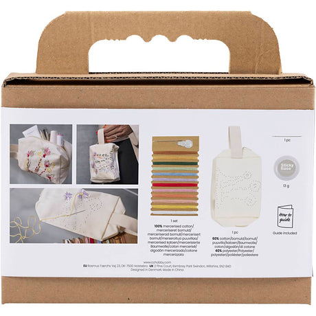 Creativ company mini hobbyset borduurwerk make-up tas