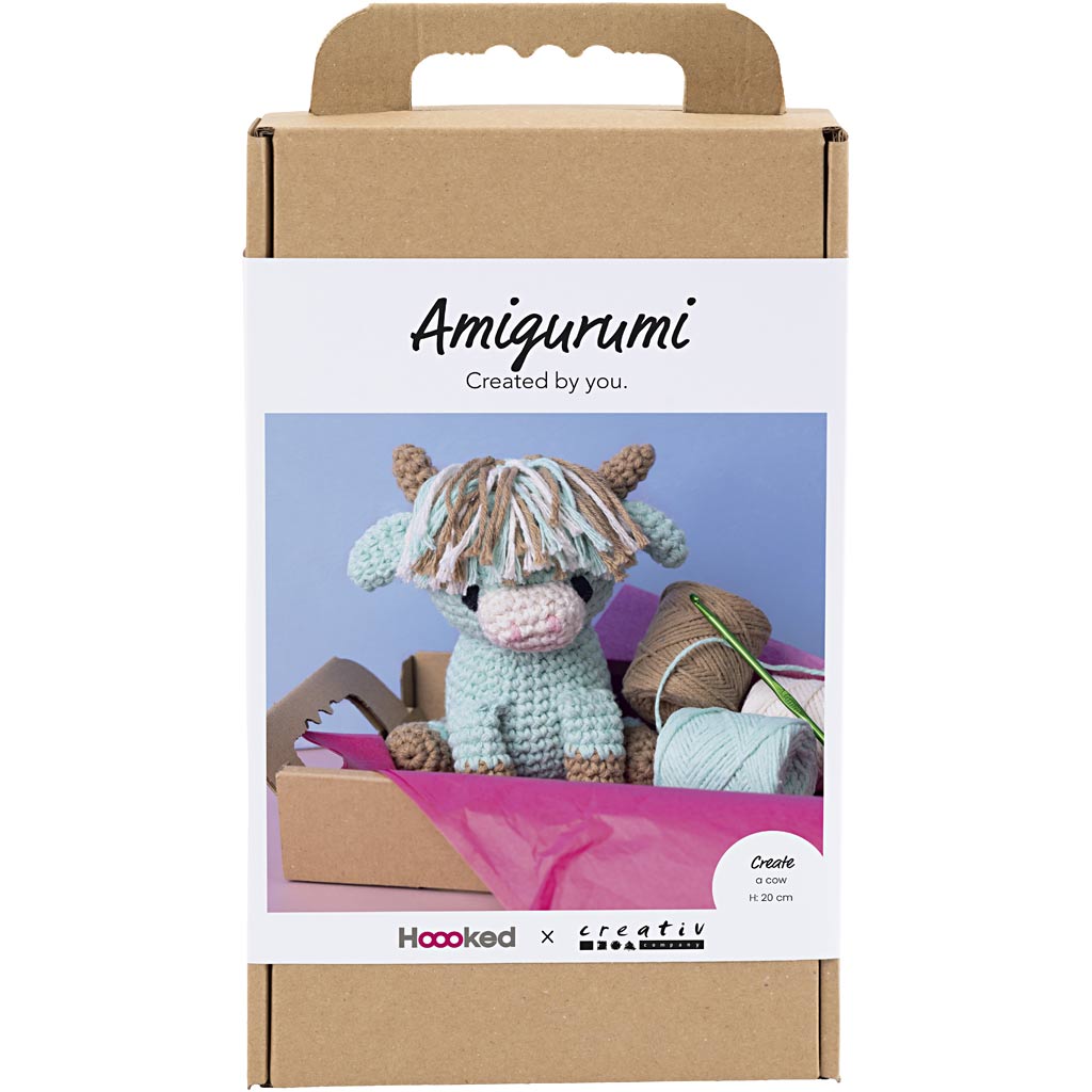 Creativ company http: www.cchobby.nl hobbyset-amigurumi-koe-beige-mint-1-doos